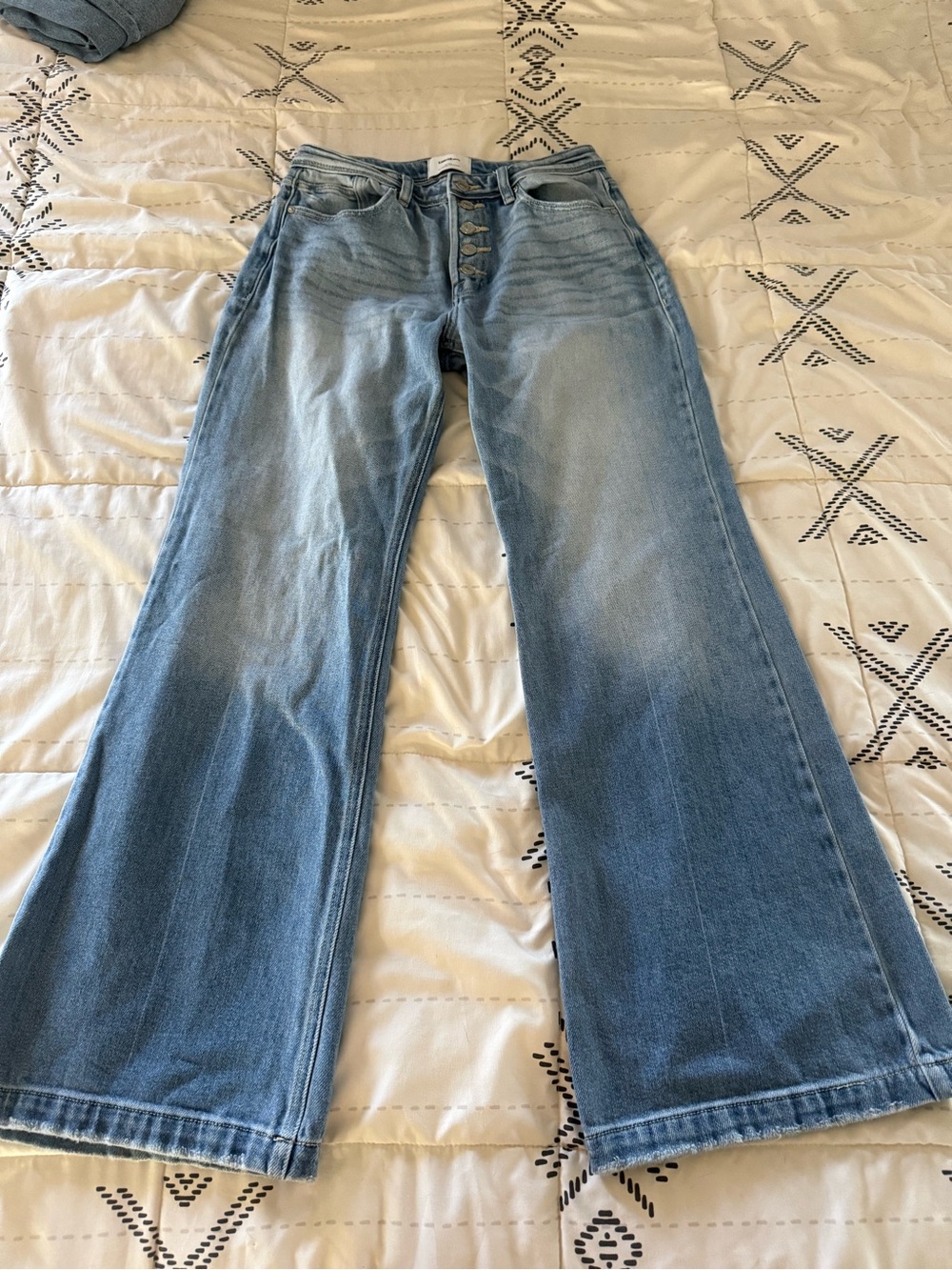 Light Blue Women's KanCan Flare-Leg Jeans